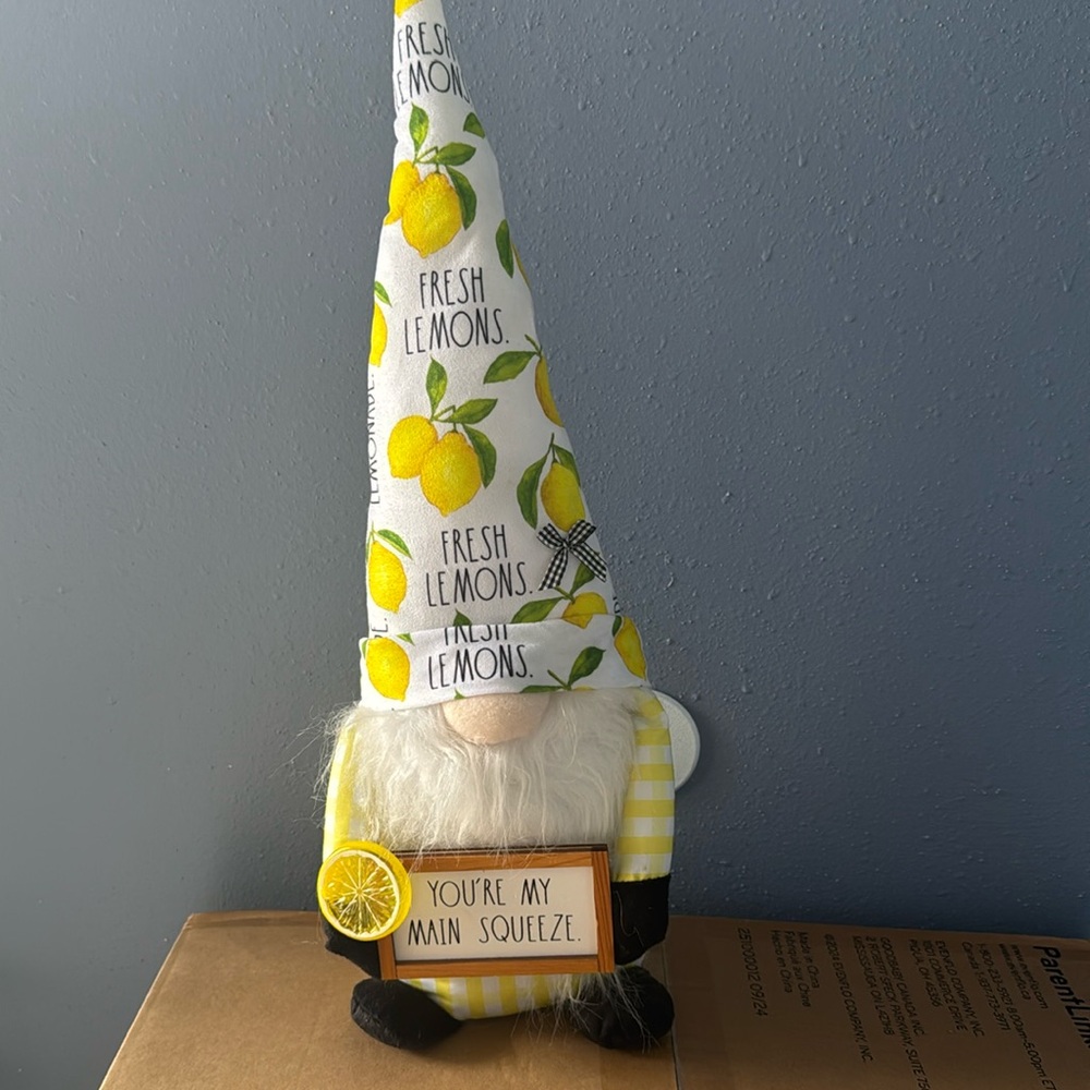 Rae Dunn YOU’RE MY MAIN SQUEEZE Lemon Design Gnome